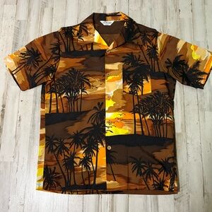 Tropical Sunset Men's Shirt Retro Vintage Hawaiian